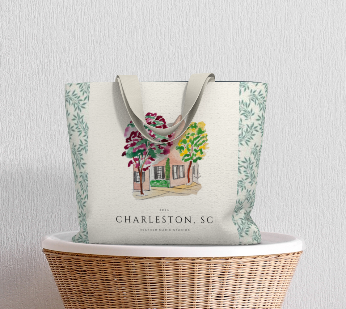 Blooming Charleston Large Tote Bag