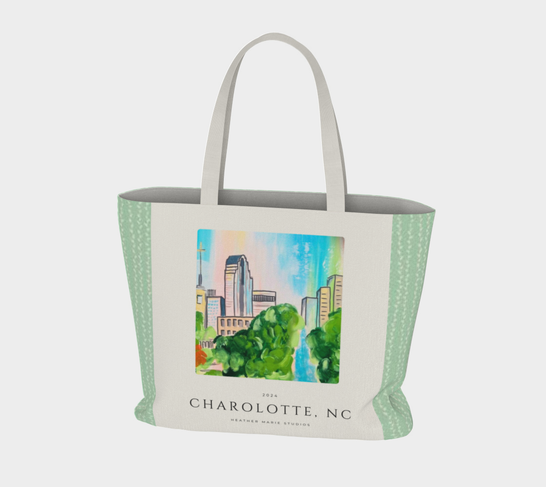 Blooming Charlotte Skyline Tote