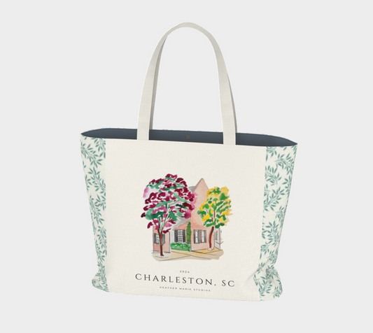 Blooming Charleston Large Tote Bag