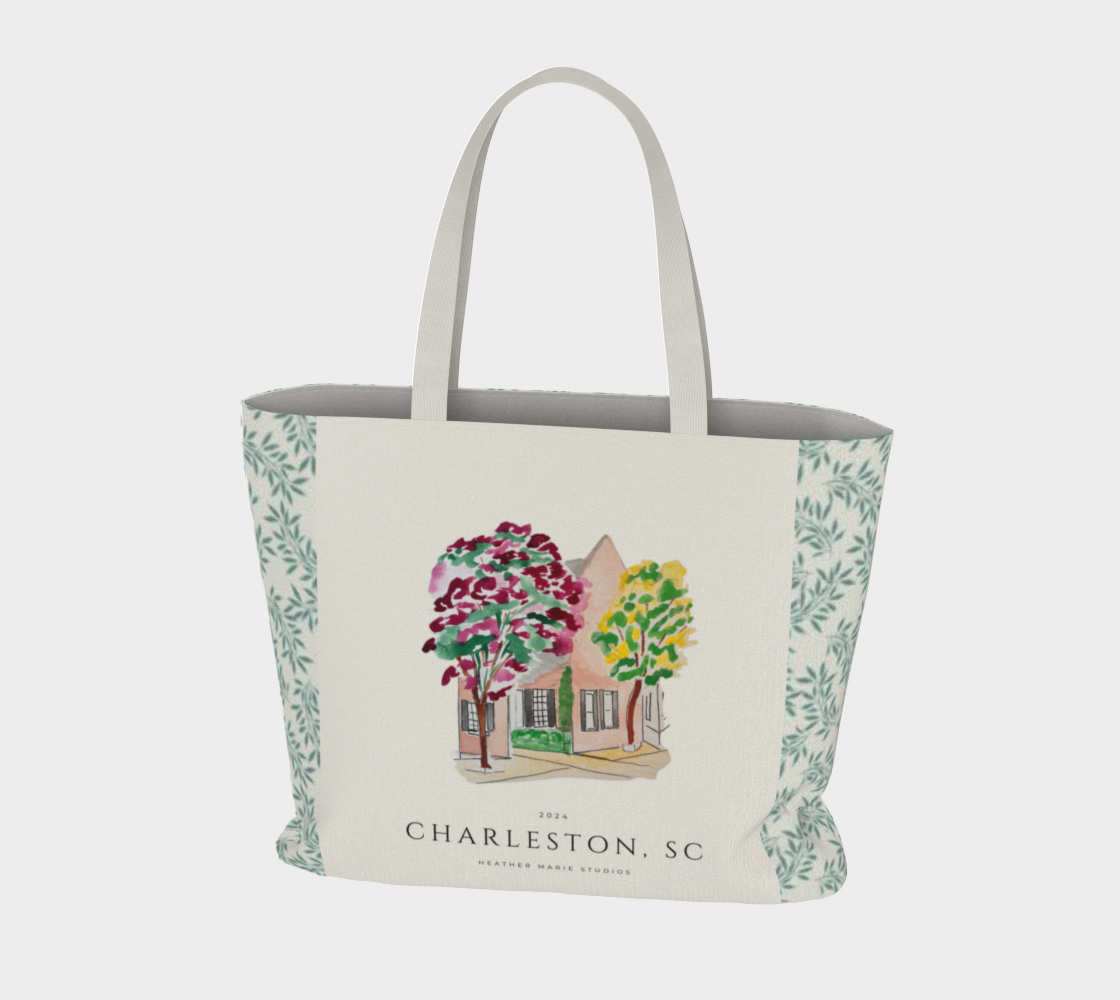 Blooming Charleston Large Tote Bag